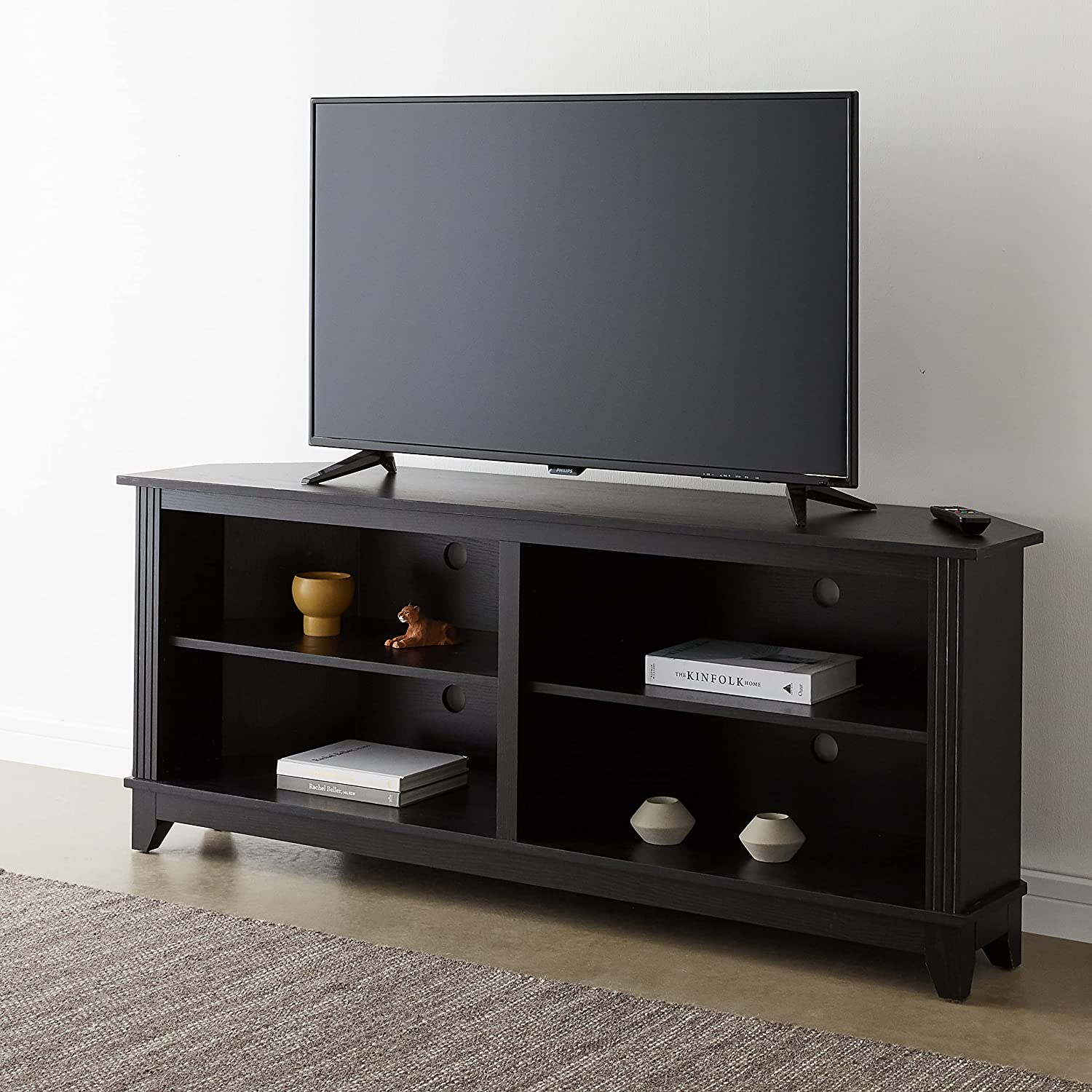 Rockpoint Plymouth Wood TV Stand Storage Console, 58