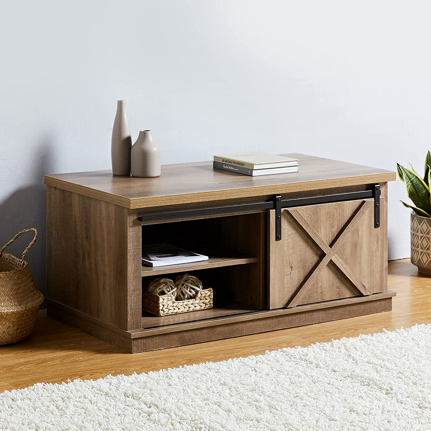 Rockpoint Table with Sliding Barn Door, 42