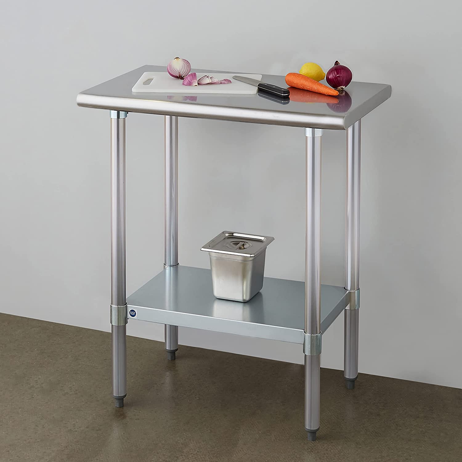 Rockpoint Stainless Steel Table 18x30 Inches