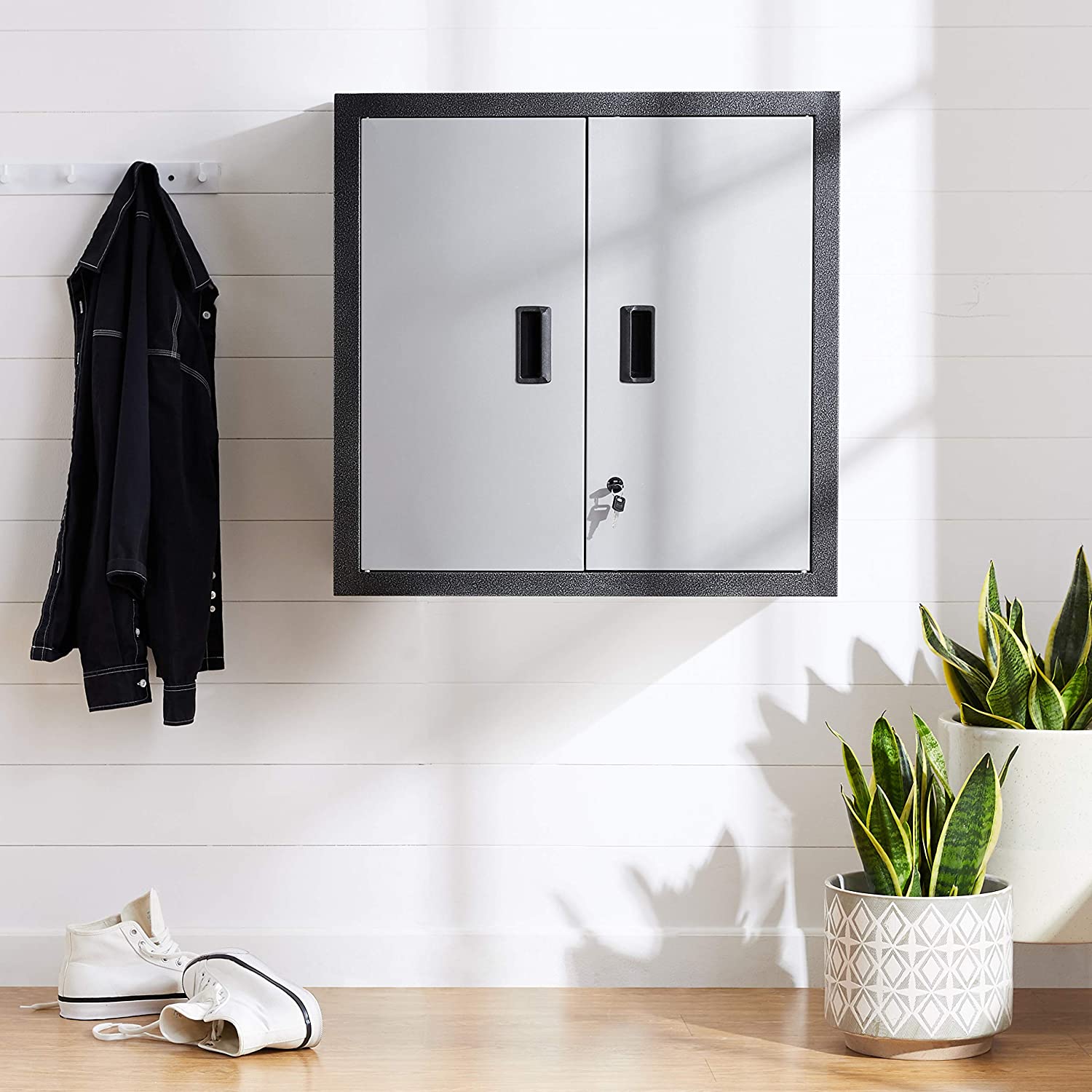 ROCKPOINT HX2020-6 Wall Foldable Storeage Cabinets with Doors, 26