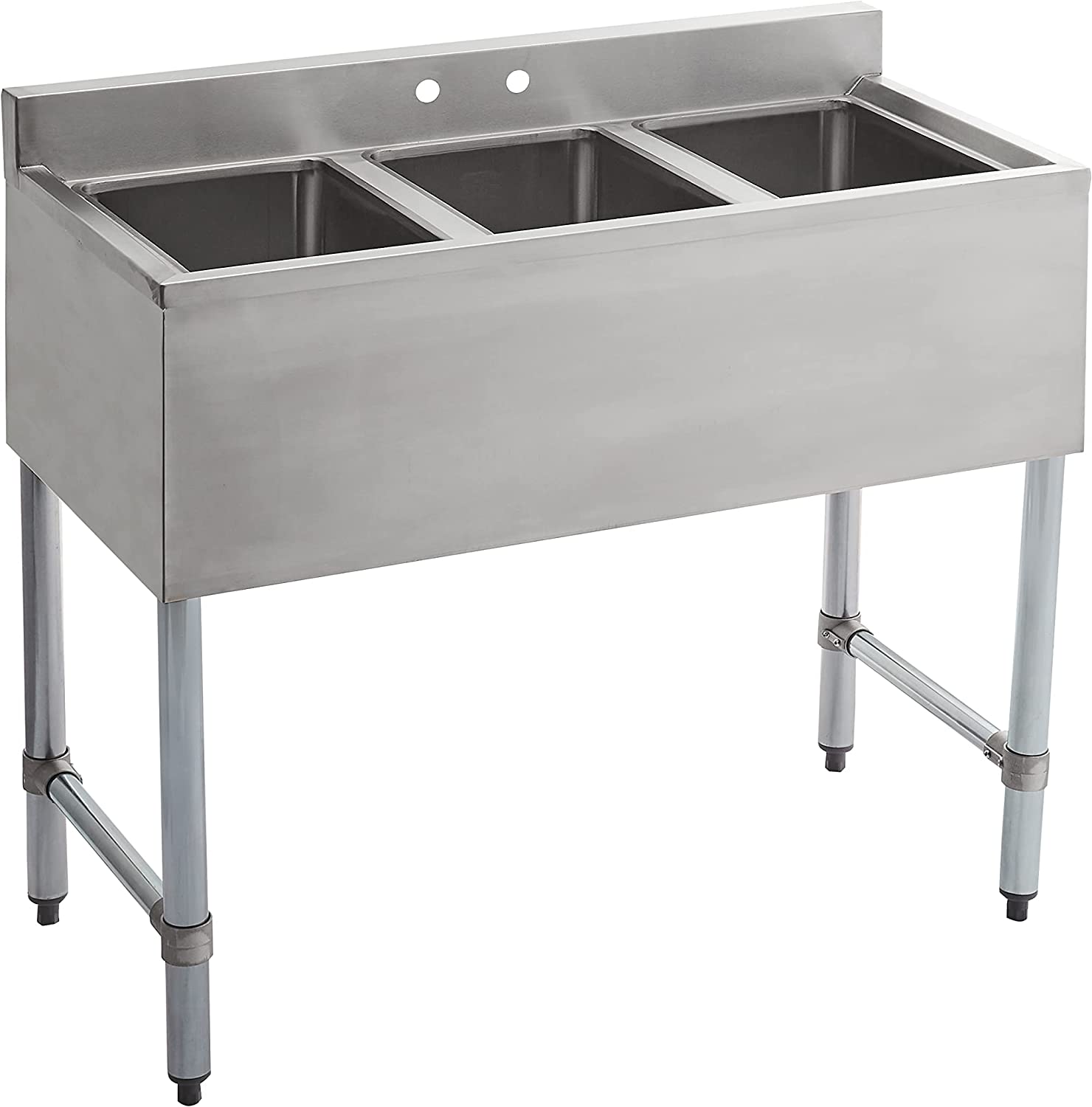 ROCKPOINT 3 Compartment Stainless Steel Commercial Bar Sink