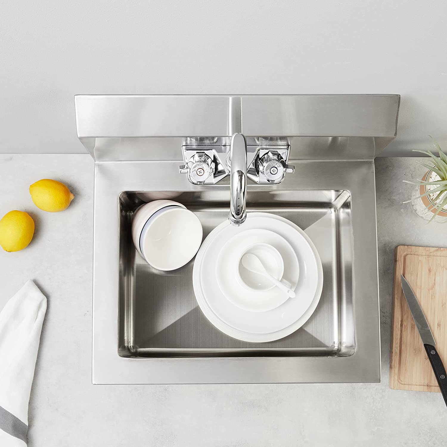 Rockpoint Stainless Steel handmake Sink for Washing with Faucet