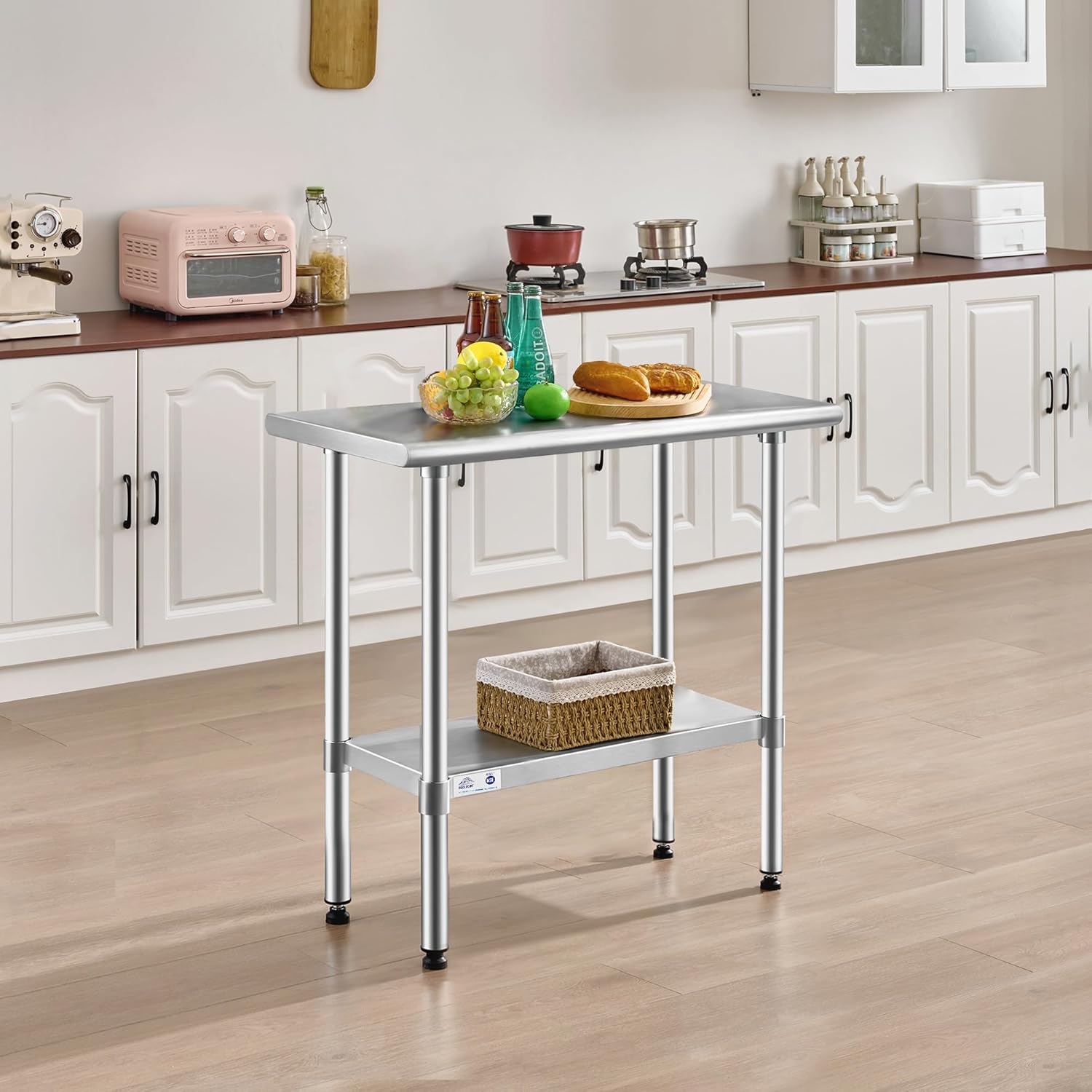 ROCKPOINT Stainless Steel Table 14x36 Inches