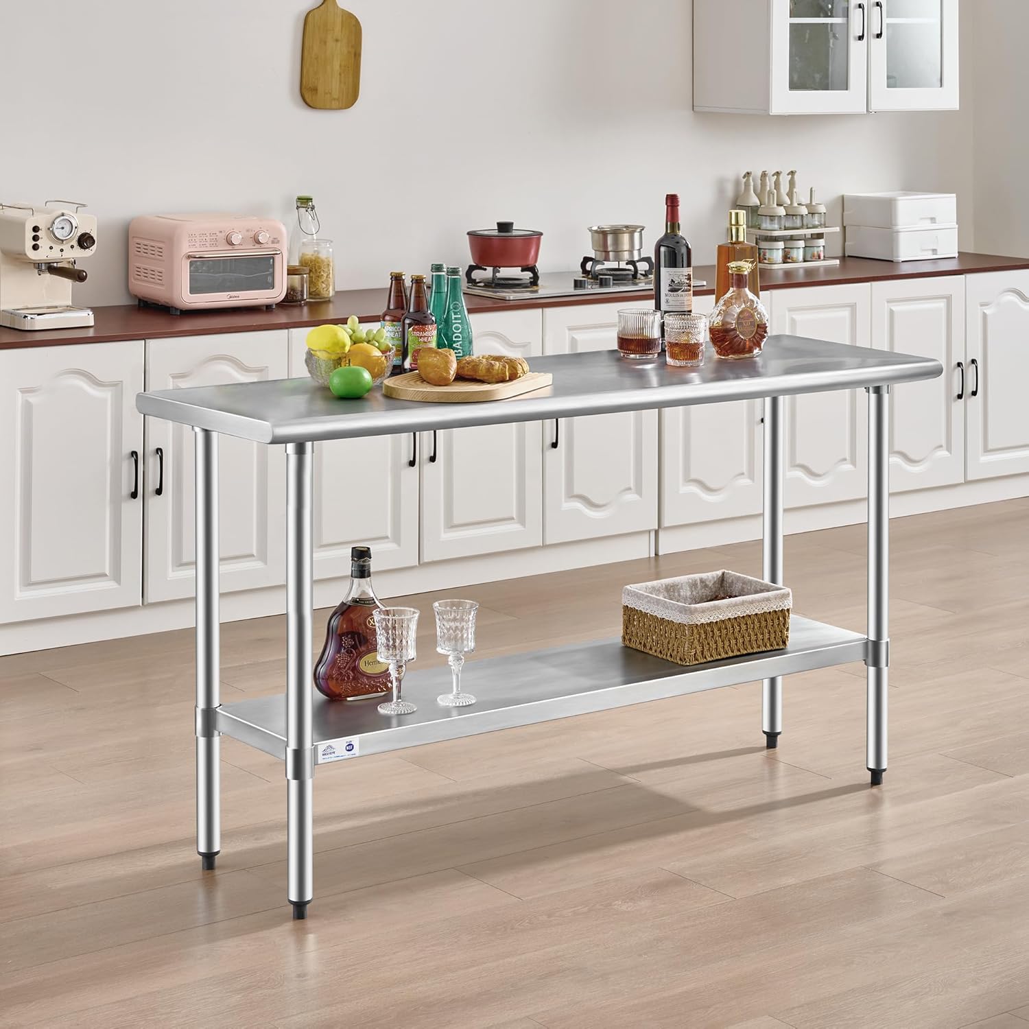 ROCKPOINT Stainless Steel Table 18x60 Inches