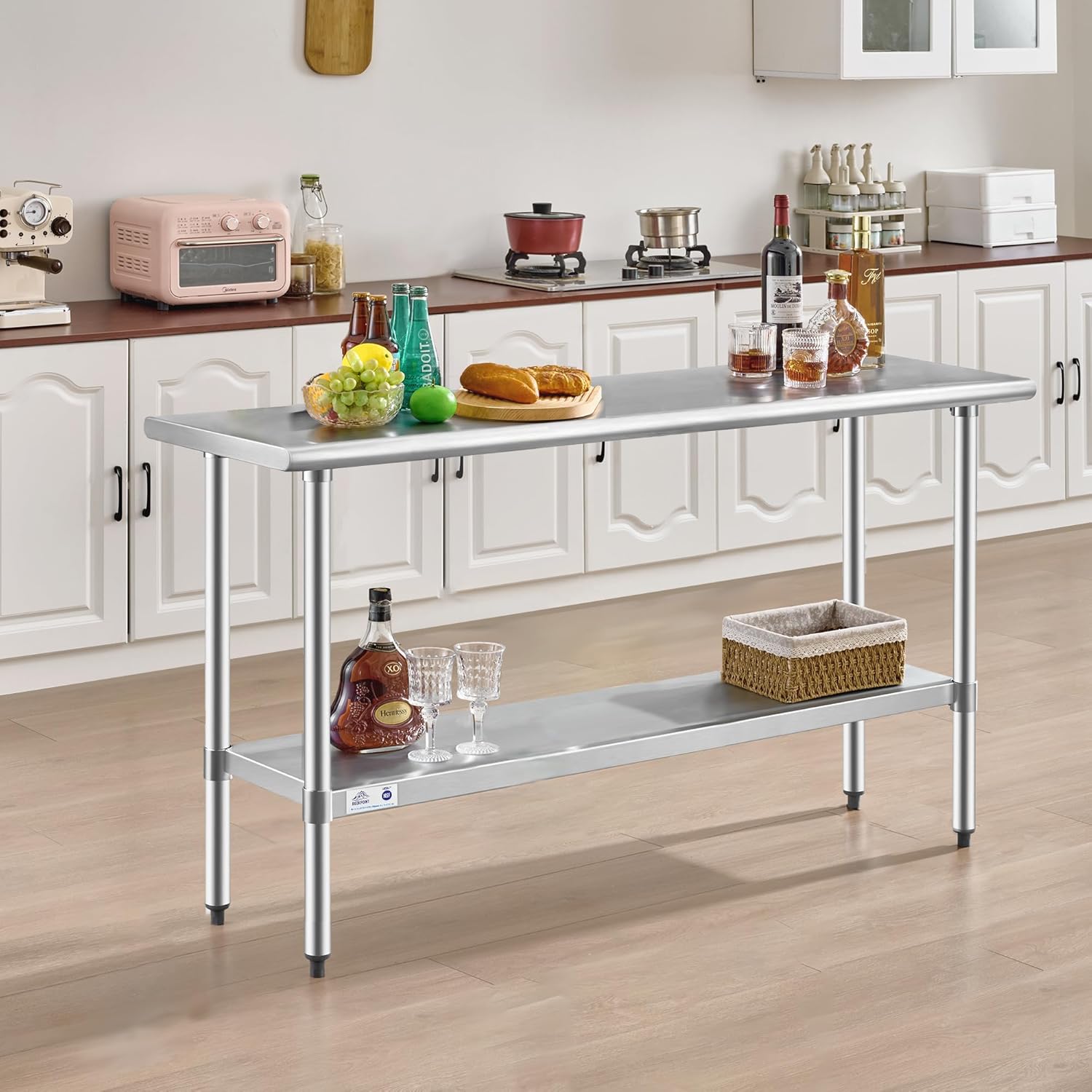 ROCKPOINT Stainless Steel Table 18x72 Inches